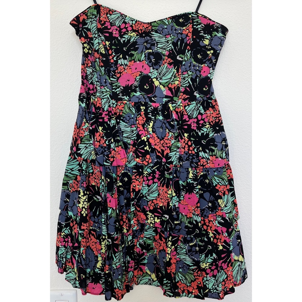 UO Kimchi Blue Strapless Flora Mini Dress